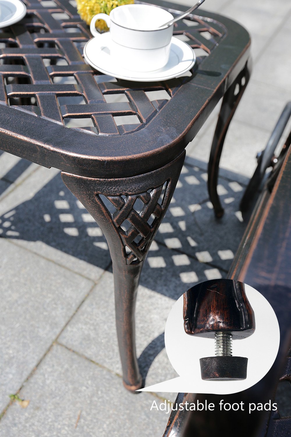 outdoor side tables for patio on Side Tables Outdoor Side Table Cast Aluminum Metal Furniture Antique Bronze Homefun Patio End Table Patio Lawn Garden