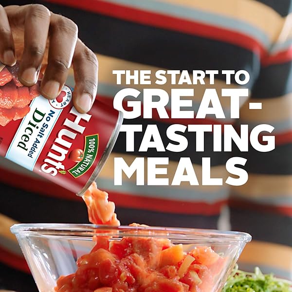 HUNT’S DICED TOMATOES NO SALT ADDED, 28 OZ