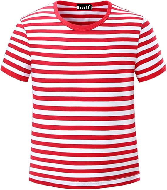 boys red striped shirt