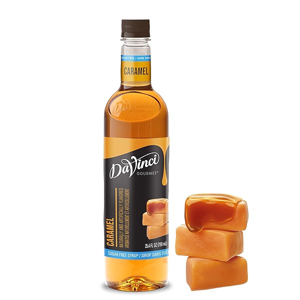 DAVINCI GOURMET SUGAR-FREE CARAMEL SYRUP, 25.4 FLUID OUNCES (PACK OF 1)