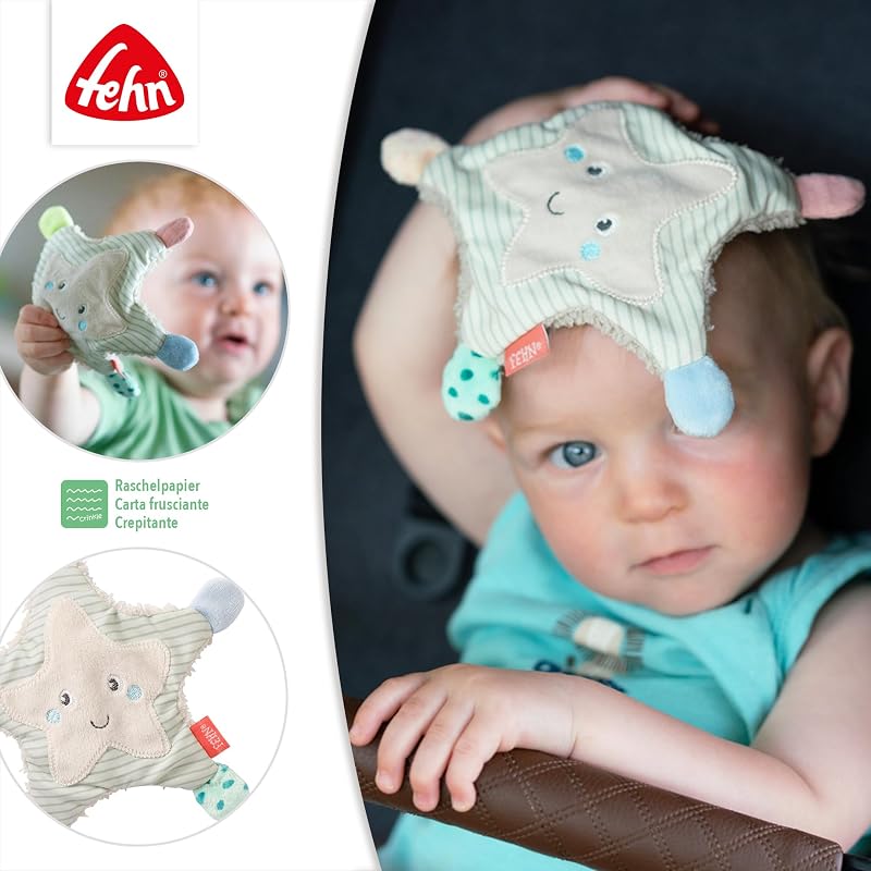 Crepitar de estrela-do-mar - Brinquedo sonoro para agarrar, ouvir e produzir sons - estimula os sentidos e as capacidades motoras do bebé - o companheiro para bebés e crianças pequenas desde o nascimento — foto 3 de 5