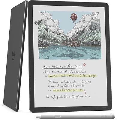 Kindle Scribe Colorsoft 32 GB (neueste Generation) – 11-Zoll-Farbdisplay mit Frontlicht – Dünn, leicht, leistungsstark – Dokumente, Bücher und integriertes Notizbuch – Graphit