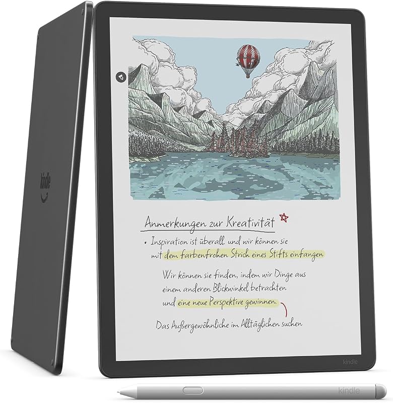 Kindle Scribe Colorsoft 32 GB (neueste Generation) – 11-Zoll-Farbdisplay mit Frontlicht – Dünn, leicht, leistungsstark – Dokumente, Bücher und integriertes Notizbuch – Graphit