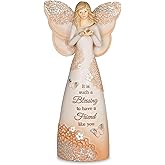 Pavilion Gift Company 19072 Friend Angel Figurine, 7-1/2-Inch,Beige/Copper