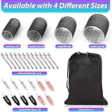 Caija-H Hair Rollers Set 50Pcs with Clips, 4 Sizes Nylon Eco-Friendly view 6
