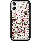 Wildflower Cases - Compatible with iPhone 16 Plus | Protective Black Bumper, 6.5ft Drop Test Certified, Women Owned Small Business | Fruit Cherries Strawberry Floral Cute Trendy | Berry World