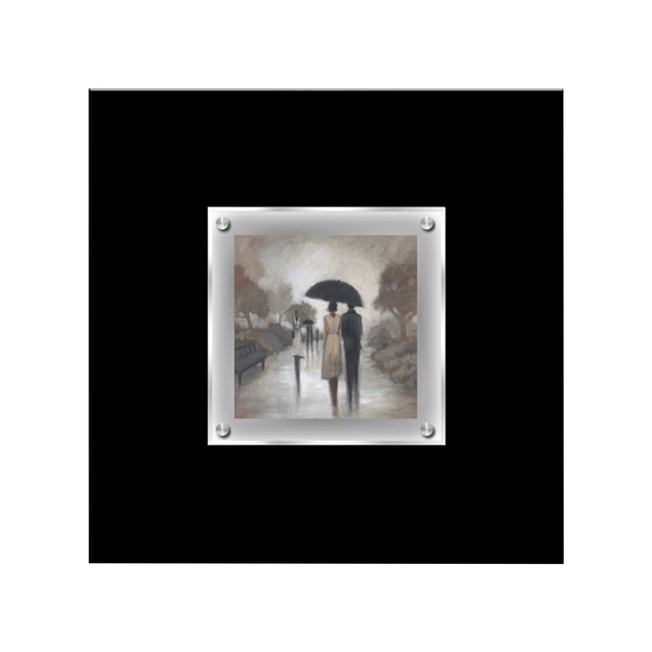 Premier Housewares 1-Piece Rainy Day Design 2 Framed Wall Art