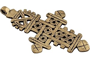 Brass Ethiopian Coptic Cross Pendant, African Abyssinian Design, Orthodox Christian Pendant for Jewelry, The Bead Chest