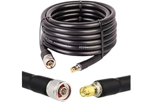 XRDS-RF SMA Male to N Male Cable 15 ft, KMR400 Low Loss SMA to N Cable for 3G/4G/LTE/ADS-B/Ham/GPS/WiFi/RF Radio to Antenna U