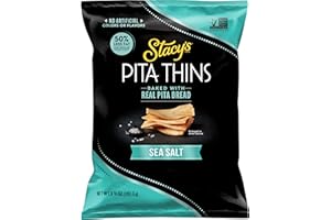 STACY'S Stacy’s Pita Thins, Sea Salt, No Artificial Colors or Flavors, 6.75oz Bag