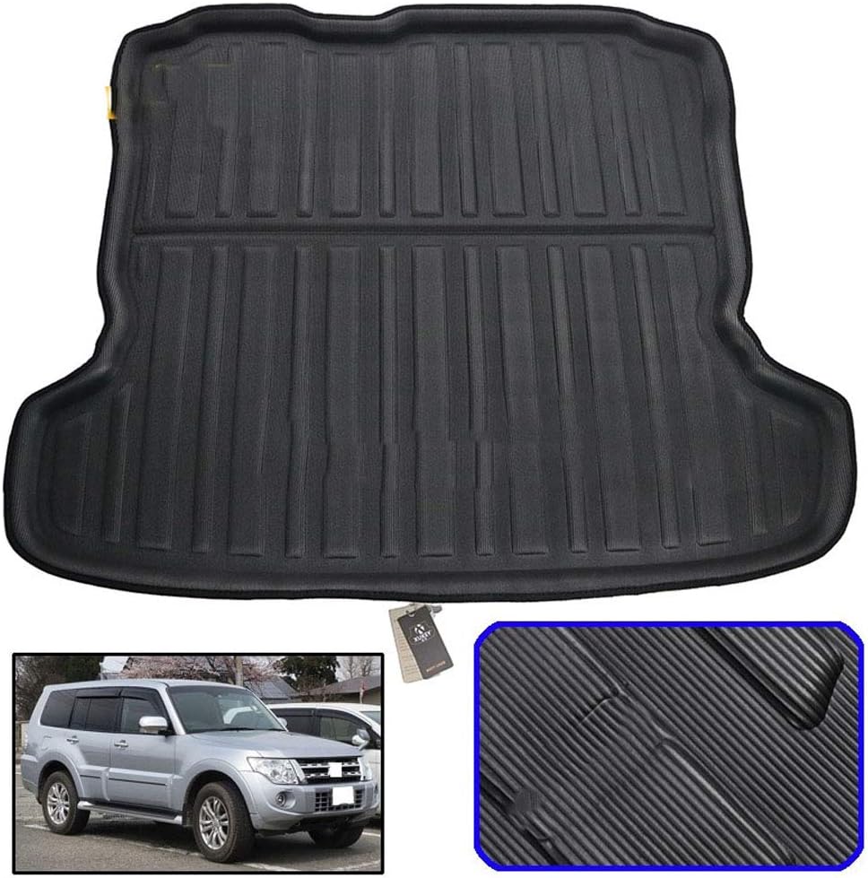 Raraso Rear Trunk Liner Boot Mat Cargo Tray Floor Carpet For Mitsubishi Pajero Shogun 2007-2018 2008 2009 2010 2012 2013 2014 2015 2016