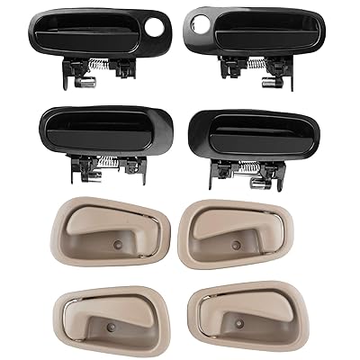 Buy Interior Exterior Door Handle Set Left Driver Right Passenger Side For Chevy Prizm Toyota Corolla 1998 1999 2000 2001 2002 Front Rear Door Handles Kit Online In Turkey B08njjqyr8