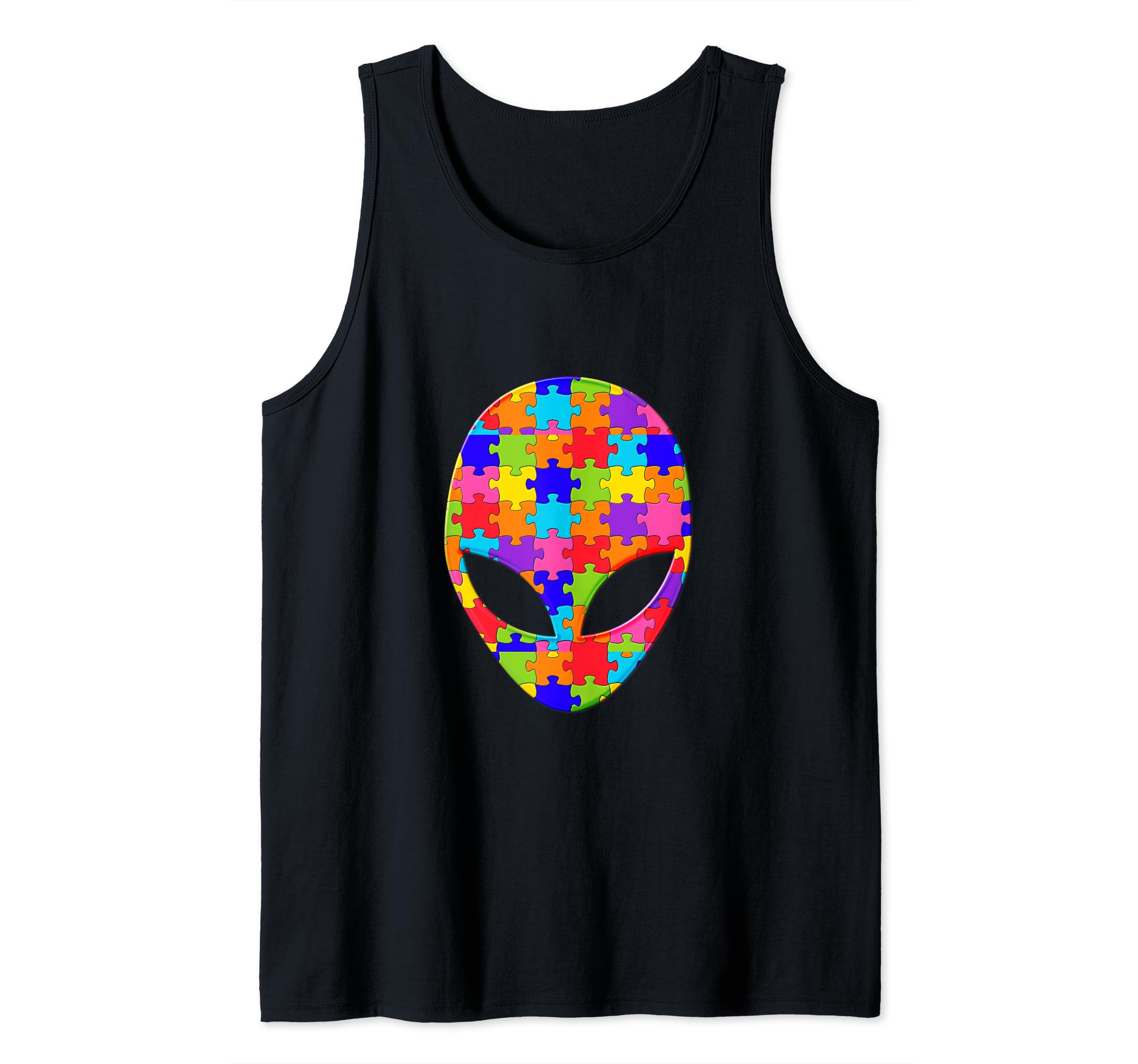 UFO Alien ET Puzzle Autism Puzzle Tank Top