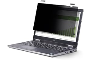 StarTech.com 15.6-inch 16:9 Flip-Up Privacy Screen with Touch, Laptop Security Shield, Anti-Glare Blue Light Filter
