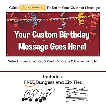 Amazon Com Half Price Banners Custom Birthday Streamers Vinyl