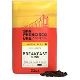 San Francisco Bay Coffee Breakfast Blend Whole Bean Coffee, 2 lb bag | Medium Roast, Smooth, Balanced Flavor, 100% Arabica, Best for Pour-Over, Drip &amp; French Press