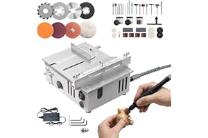 MIMYTH Mini Table Saw for Crafts, Multifunctional Portable Table Saws Adjustable Cutting Angle,Speed,SawDepth; Small Table Saw for Cutting, Grinding, Sanding All-in-one; Tablesaw