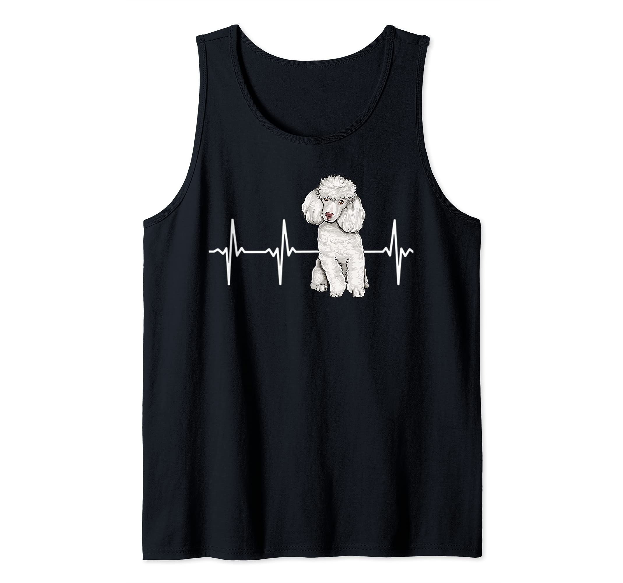 Poodle Heartbeat Dog Lover Tank Top