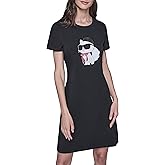 Karl Lagerfeld Womens Short Sleeve Soft Logo T-Shirt Dress