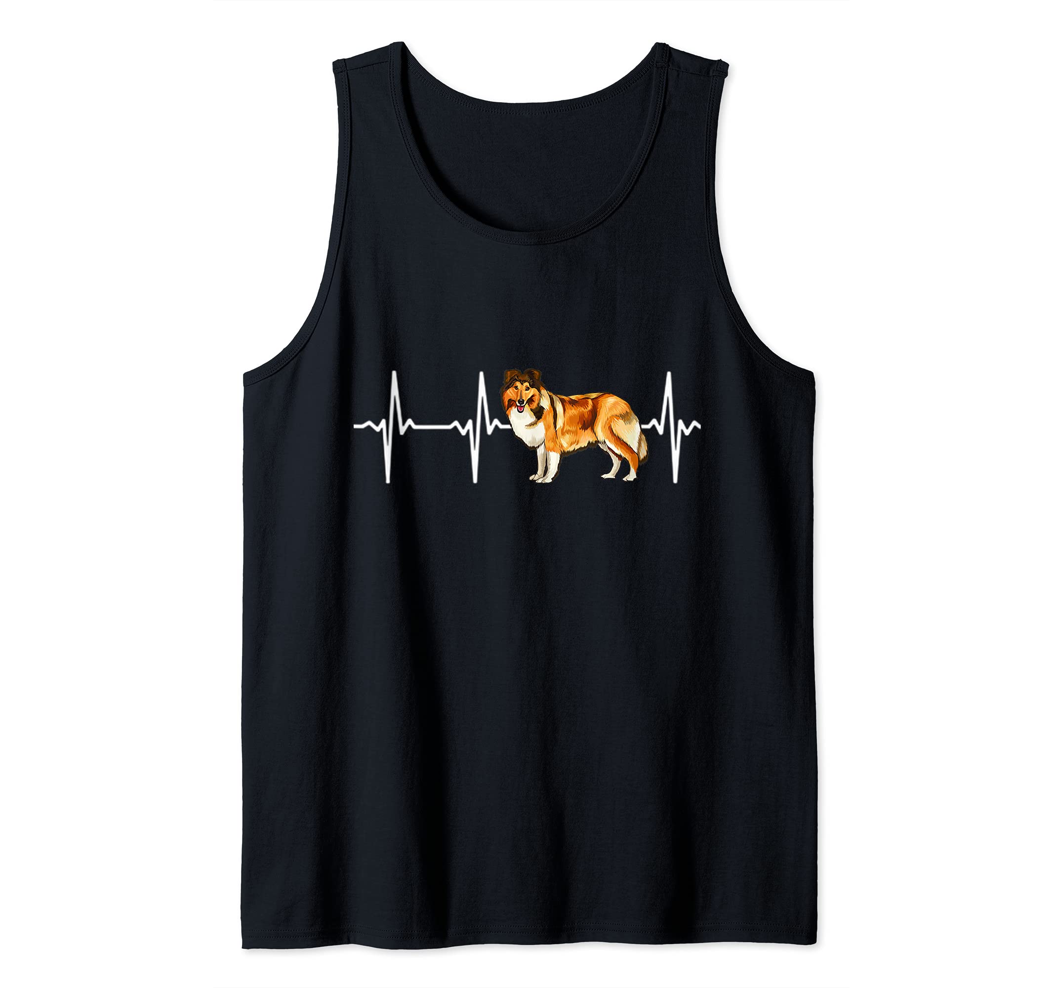 Shetland Sheepdog Heartbeat Love My Dog Tank Top