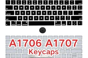 WARWOLFTEAM New Replacement Keyboard Keycaps Keys, Full Set of US Replacement Keycaps for MacBook Pro A1706 A1707 2016 2017 Year 13" 15" with Removal Tool