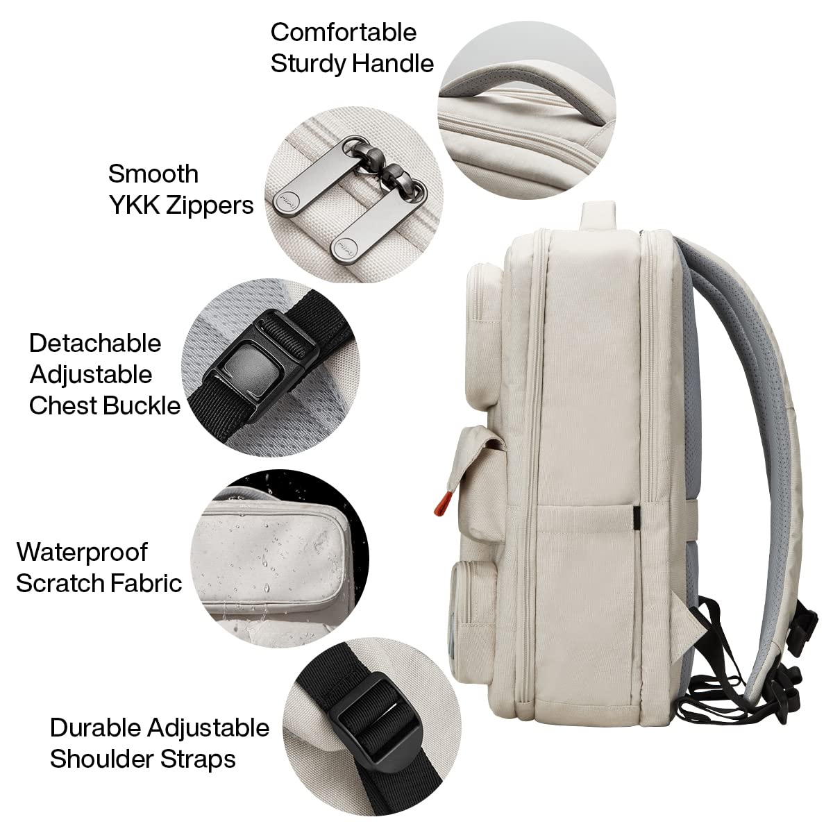 Hanke Mixi Laptop Backpack, Slim Travel Business Backpack for Men Women Water Resistant College School Computer Bag