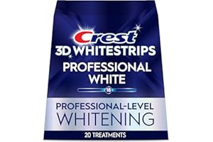 Crest 3D Whitestrips Professional White At-home Teeth Whitening Kit, 20 Treatments, 18 Levels Whiter
