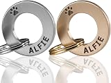 Round Brass and Stainless Pet ID Tag Small Deep Engraved Personalised view 2