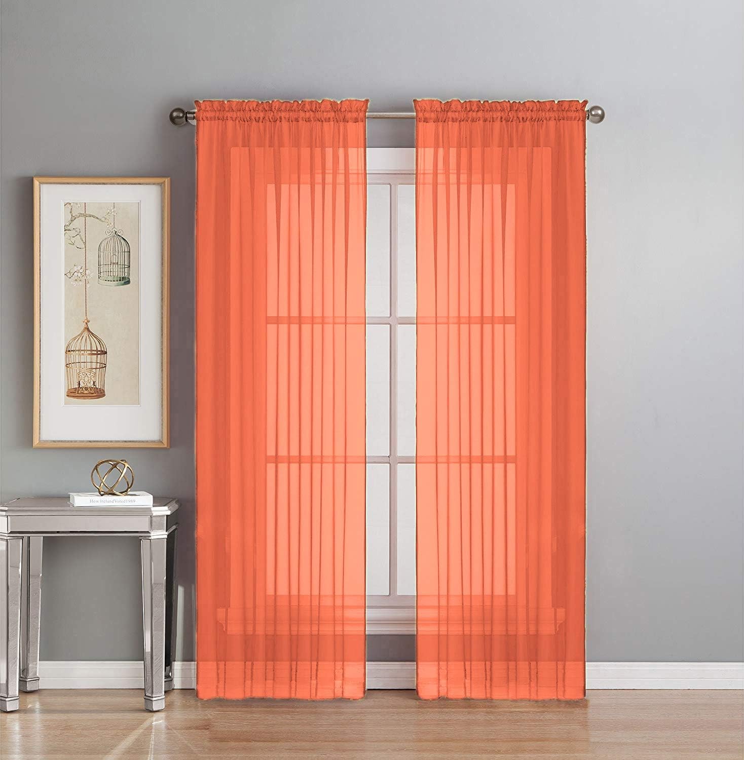 Interior Trends 2 Piece Fully Stitched Sheer Voile Window