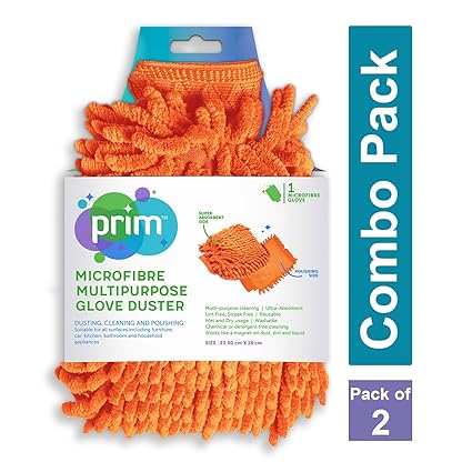 Prim Microfiber Multipurpose Glove Duster (Pack of 2)