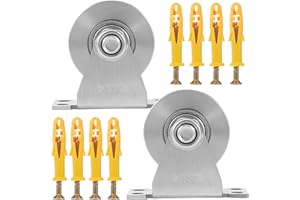 U Type Pulley Wheel Stainless Steel Pulley Block for DIY Gym Equipment,Super Silent Single Pulley Wheel Sliding Gate Detachab