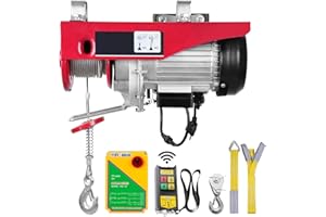 Uargd Electric Hoist with 880 lbs Capacity, 850W 110V Steel Wire Winch, Wireless Remote Control, 40ft Single Cable Lift Heigh