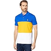 U.S. Polo Assn. mens Short Sleeve Uspa Color-block Slim Fit Knit Shirt