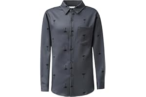 iLover Casual Boys' Short Sleeve Woven Shirt Button Down Shirts 6-13 Years