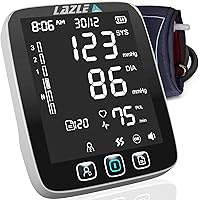 [All New 2020] Blood Pressure Monitor by LAZLE: Automatic Upper Arm Machine & Digital BP Cuff Kit - Largest Display…
