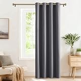PONY DANCE Thermal Blackout Curtains 140x240 Grey Eyelet Panel