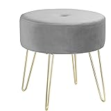 Zedelmaier Runder Sitzhocker Schminktisch Hocker Ottoman Gepolsterter