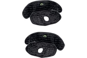 BROKSILENT Piddle Pad Car Seat Protector, 2PCS Waterproof Carseat Liner Toddlers and Infants, Piddle Pad for Safety Carseats Strollers Potty Training and Dinner Chair Machine Wash and Dry Anti Slip(Black+Black)