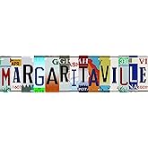 AWISZZZ Vintage Metal Tin Sign Retro Margaritaville Signs Stylish Wall Art Plaques for Home Decor Bathroom Kitchen House and Gothic Wall Decor or as a Unique Poster 16x4 in