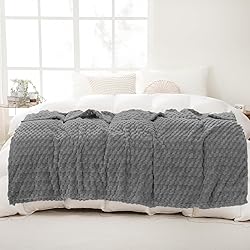 Puncuntex Grey Throw Blanket 50"×60" inches Fuzzy