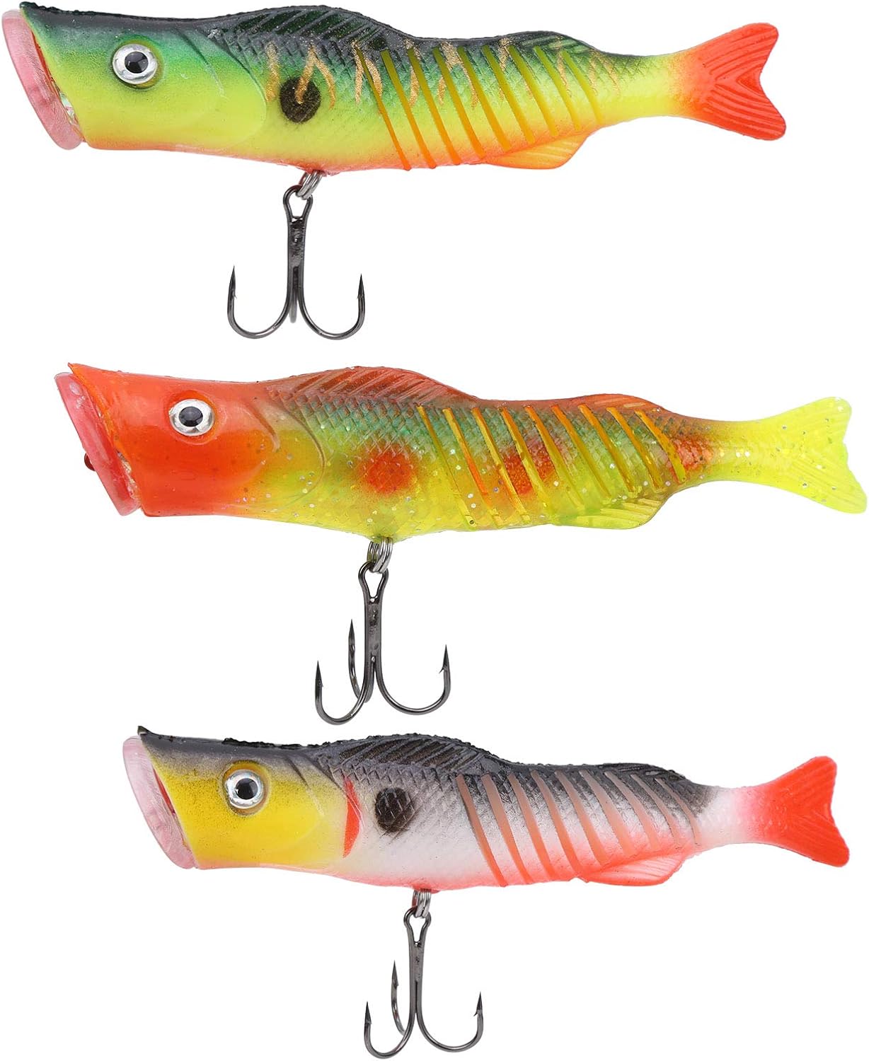 Amazon Co Jp シリコン素材の釣りトレブルフック クランクベイト ポッパー釣りルアー 海の淡水には無味 ホーム キッチン