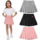 SIAEYINFY Girl Skorts Skirt Kids Casual Stretch Waist Skater Skirt Athletic Uniform Skorts