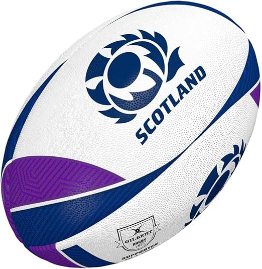 Gilbert scotland supporter rugby ball [white/purple] size 5 Amazon.co