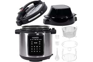 Curtis 9-in-1 Pressure Cooker and Air Fryer with Dual Lid, Slow Cooker and More, Digital Touch Display, 6.5 QT Capacity, Incl