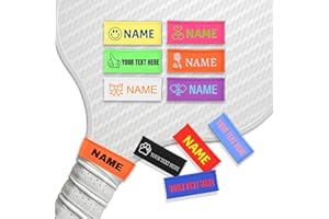 2PCS Personalized Pickleball Paddle Name Bands - Custom Silicone Handle Rings for Racket Identification - Identifying Gear fo