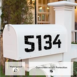 5 Inch Self Adhesive House Numbers, Acrylic Modern