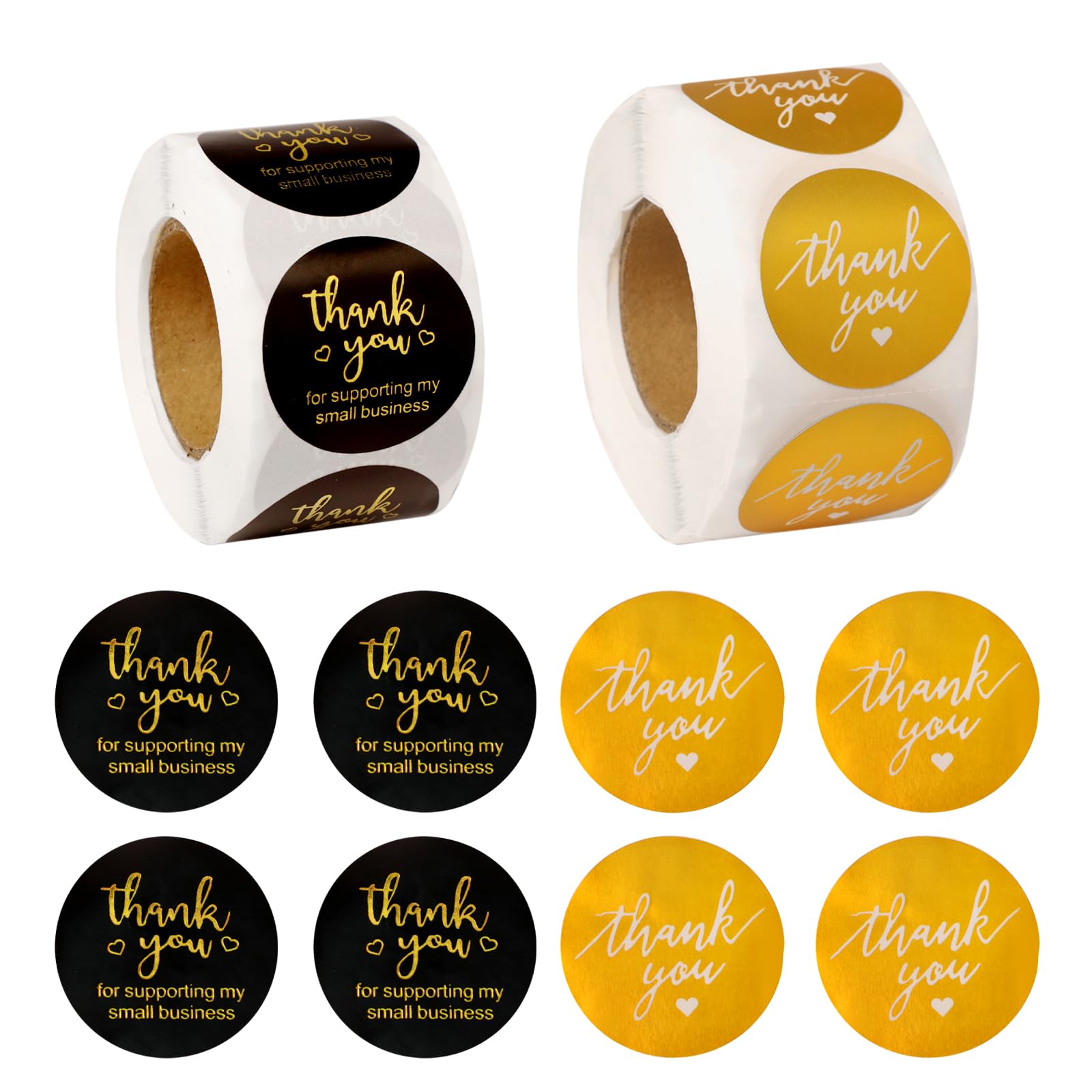 Photo 1 of 1000 Pcs Thank You Stickers for Packaging, Round Paper Label Stickers for Thank You Wedding Birthday Party Bags Packaging
