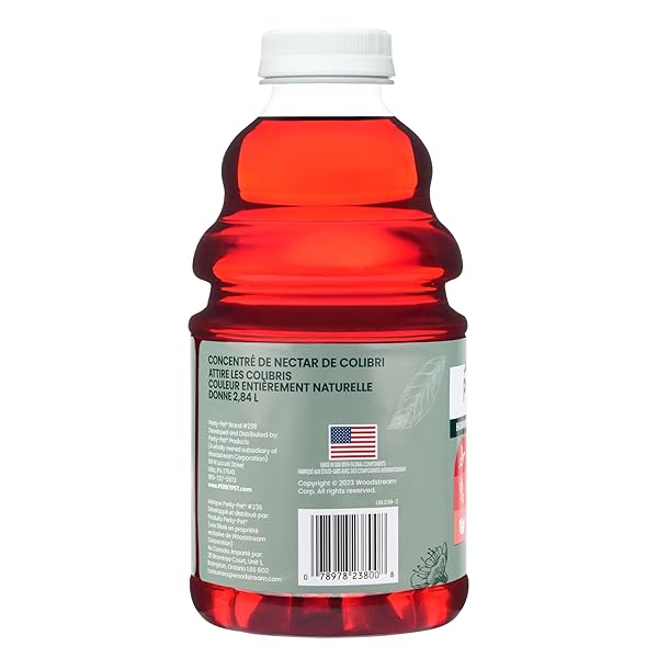 PERKY-PET HUMMINGBIRD NECTAR CONCENTRATE FOR HUMMINGBIRD FEEDER – 32 OZ – MAKES 96 FL OZ OF RED FOOD NECTAR – 238