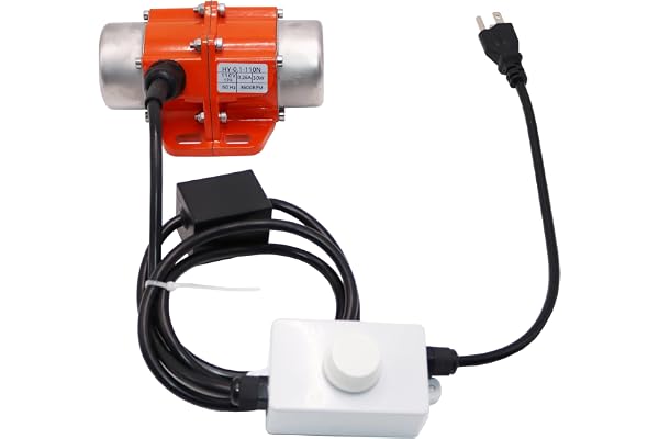 YANTLBAICH 30W Concrete Vibrator Vibration Motor, US Plug AC 110V 3600rpm Speed Adjustable Aluminum Alloy Case Concrete Vibra