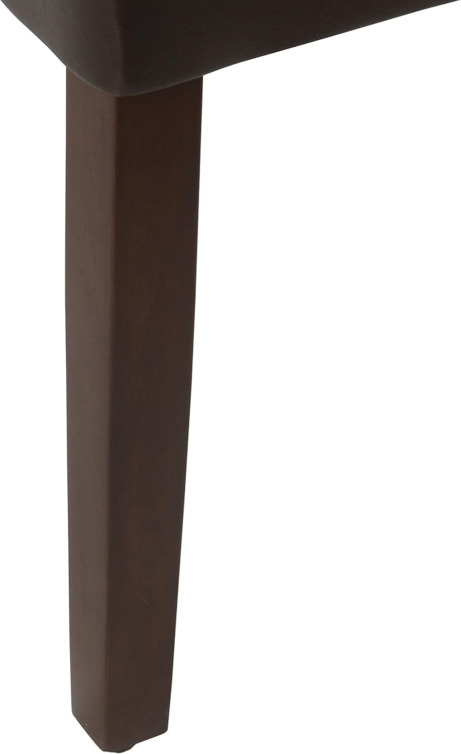 HomePop Parsons Upholstered Accent Dining Chair, Set of 2, Dark Brown Faux Leather - Chairs